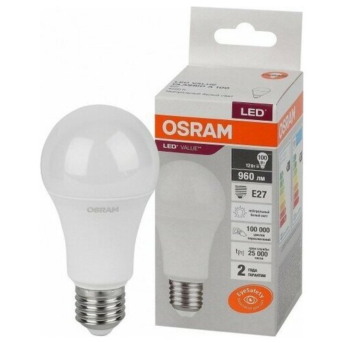 ������ 1133� ����� LED LV CLA �60 12W E27 4000K 960lm ��� 118x60 (10��/����.) Osram