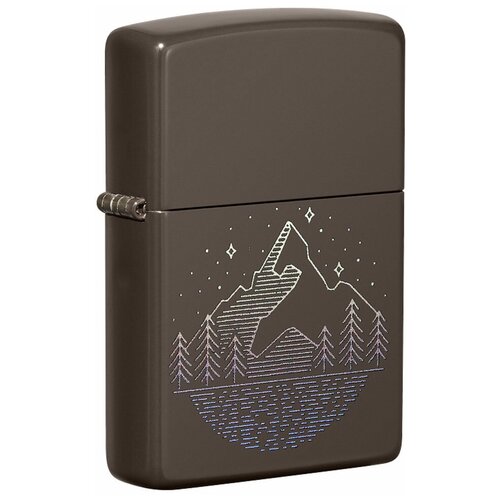  4730    ZIPPO Classic 49633 Mountain Design   Brown - 