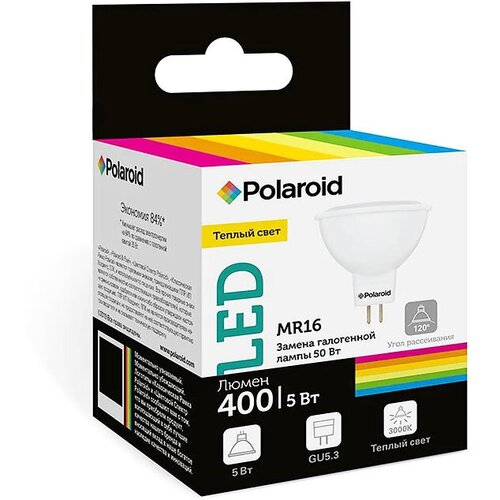 ������ 149� ������������ ����� Polaroid 220V MR16 5W 3000K GU5.3 400lm