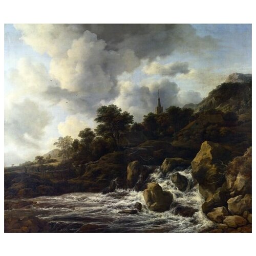  1640       ,    (A Waterfall at the Foot of a Hill, near a Village) и   47. x 40.