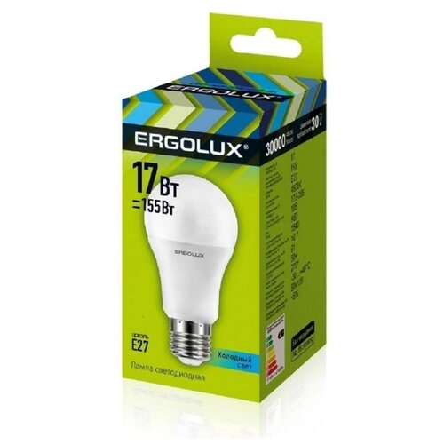  406   Ergolux LED-A60-17W-E27-4K,