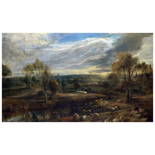  2170          (A Landscape with a Shepherd and his Flock)    68. x 40.
