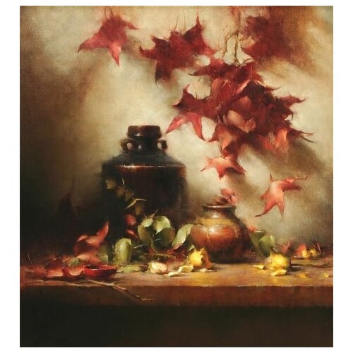  2720         (Clay Pot and Fall Leaves)   60. x 65.