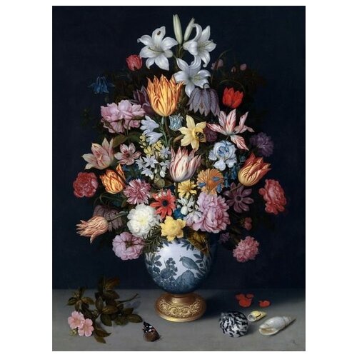  1260        -  (A Still Life of Flowers in a Wan-Li Vase)   30. x 41.