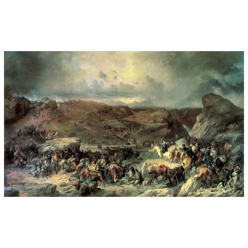  2120        - (Moving troops Suvorov Crossing St. Gotthard)   66. x 40.